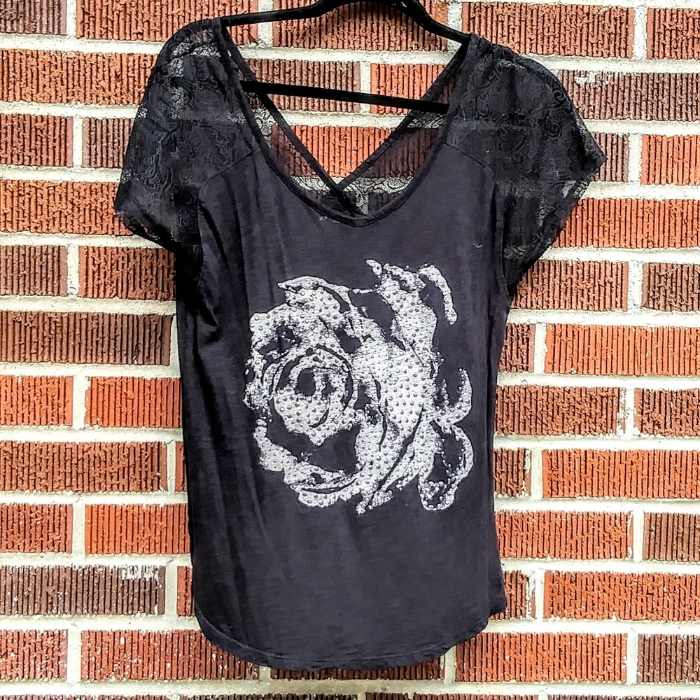 Express Graphic tee with beading